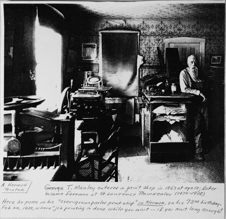George T. Manley, Printer